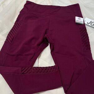 Women's Burgundy Leggings by JGX